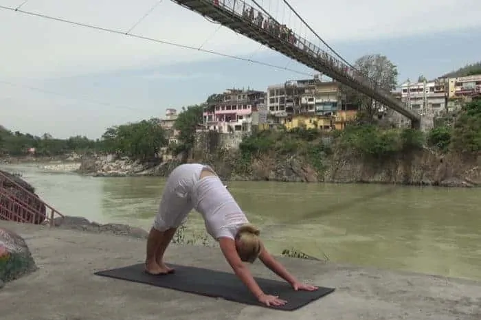 Dandasana surya namaskar pose 8